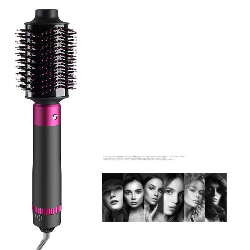 Hair Dryer and Diffuser Blow Brush with 5 Interchangeable Attachments and Comb for Styling
