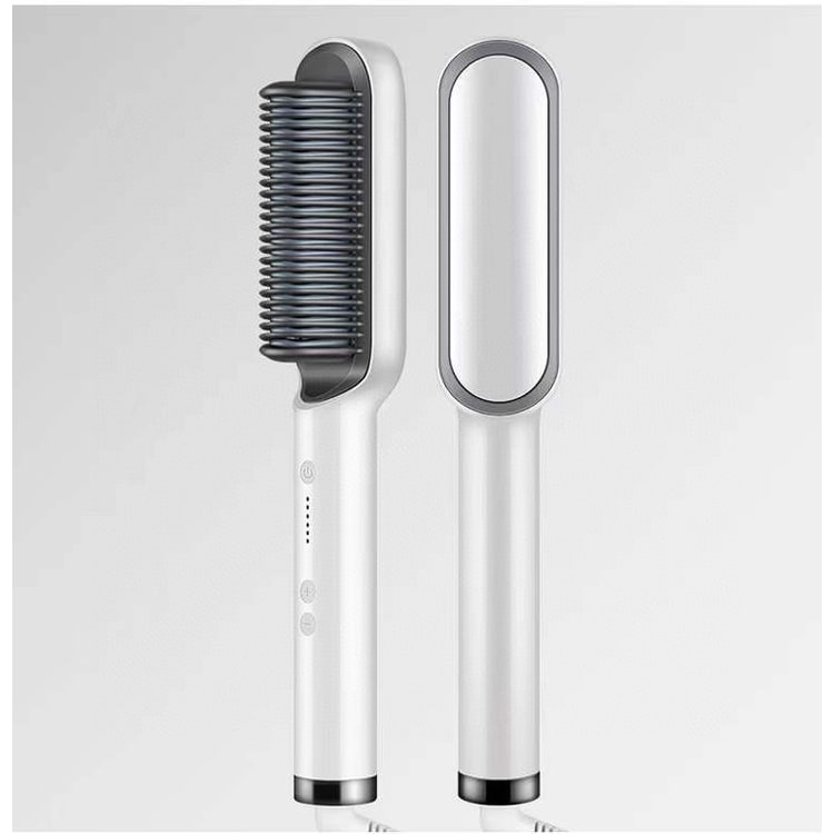 Hair Straightener Brush Heated Ceramic Flat Iron and Temperature Control