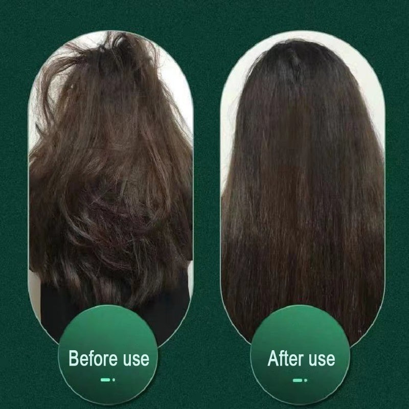 Hair Straightener Brush Heated Ceramic Flat Iron and Temperature Control