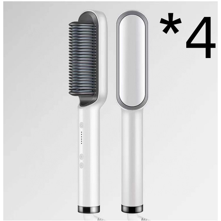 Hair Straightener Brush Heated Ceramic Flat Iron and Temperature Control