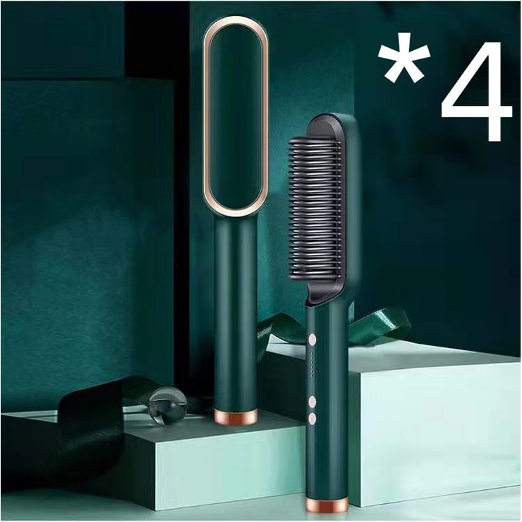 Hair Straightener Brush Heated Ceramic Flat Iron and Temperature Control