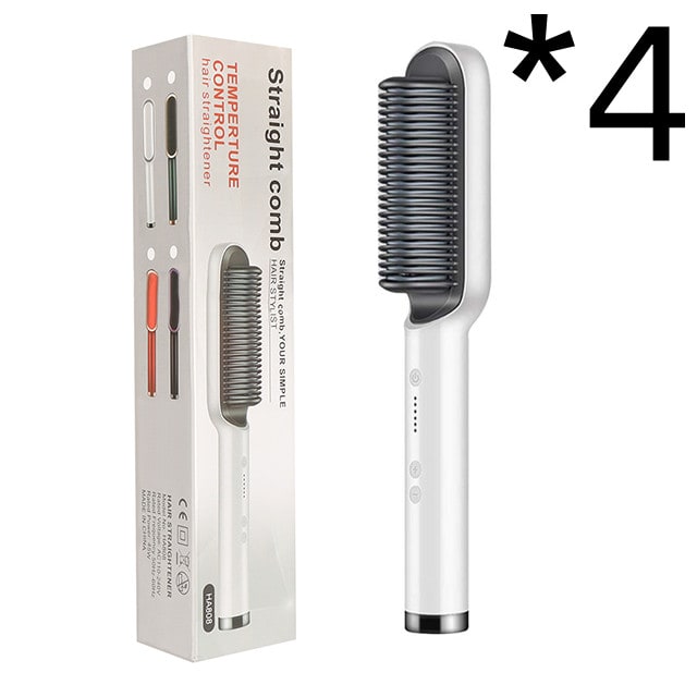 Hair Straightener Brush Heated Ceramic Flat Iron and Temperature Control