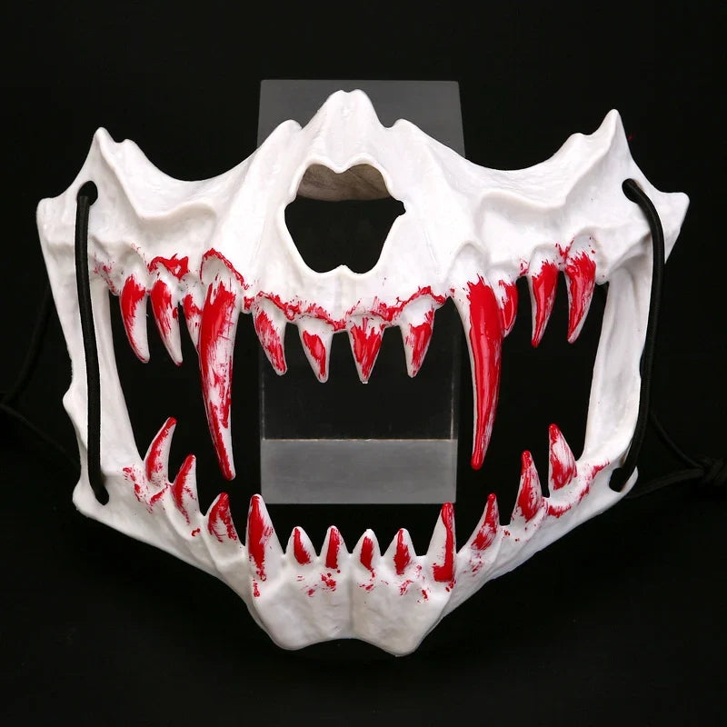 Half Face Mask | Sculpted Fang Details & Breathable Fit