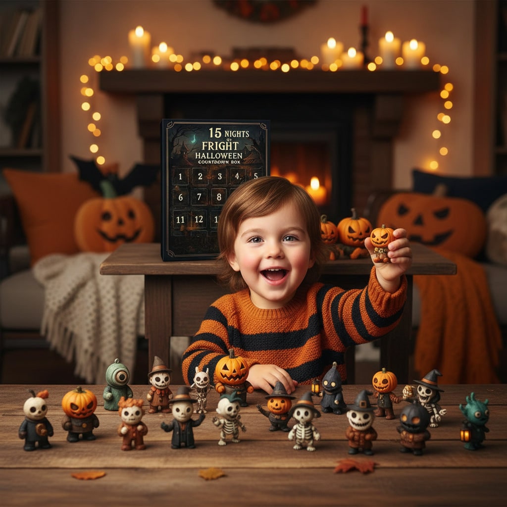 Halloween Advent Calendar Countdown with Collectible Toy Figurines