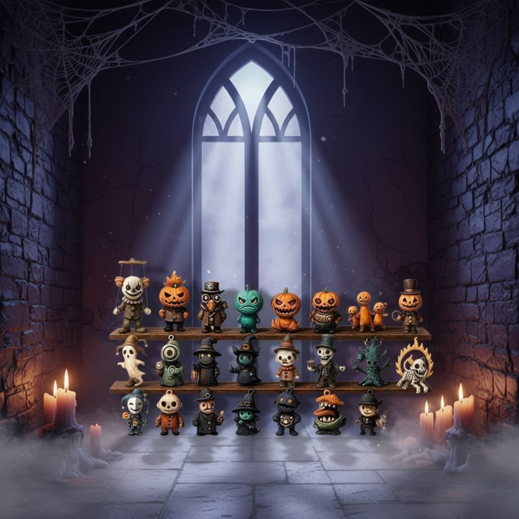 Halloween Advent Calendar Countdown with Collectible Toy Figurines