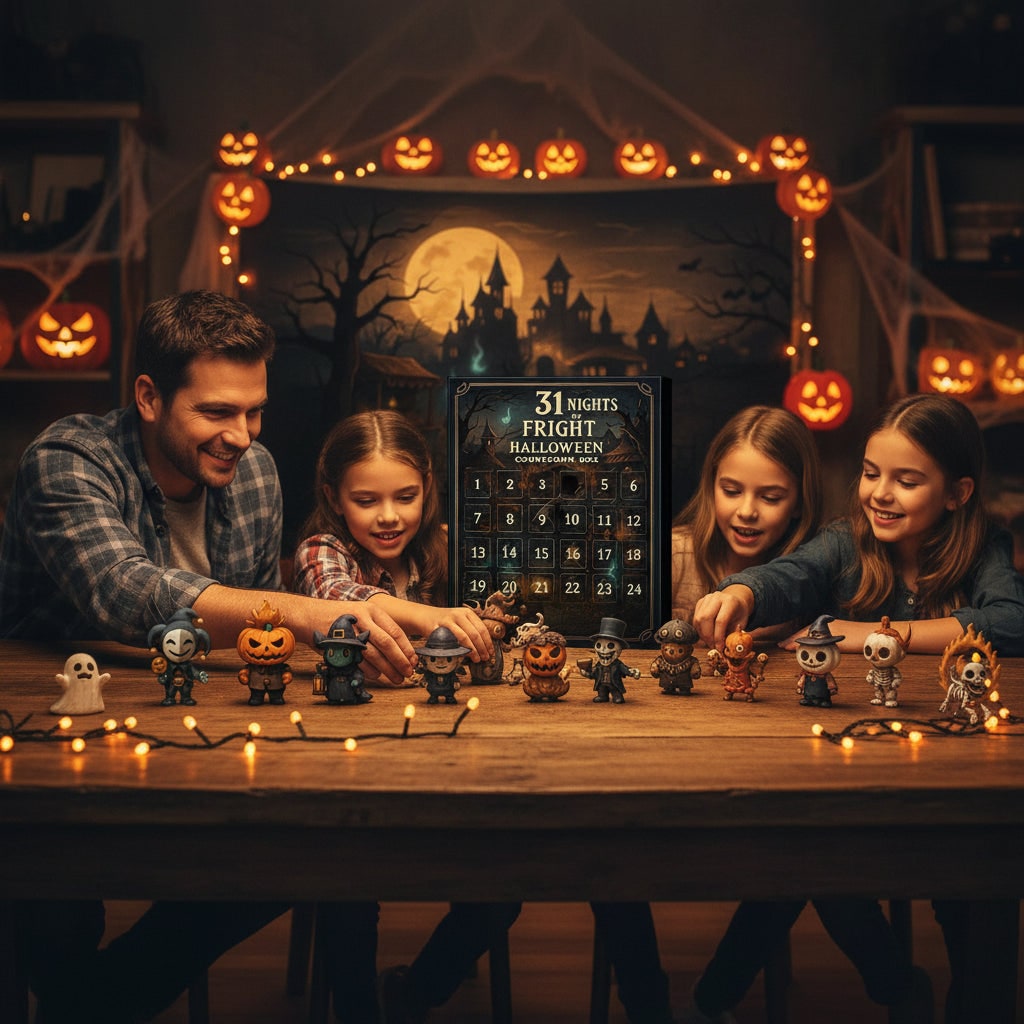 Halloween Advent Calendar Countdown with Collectible Toy Figurines
