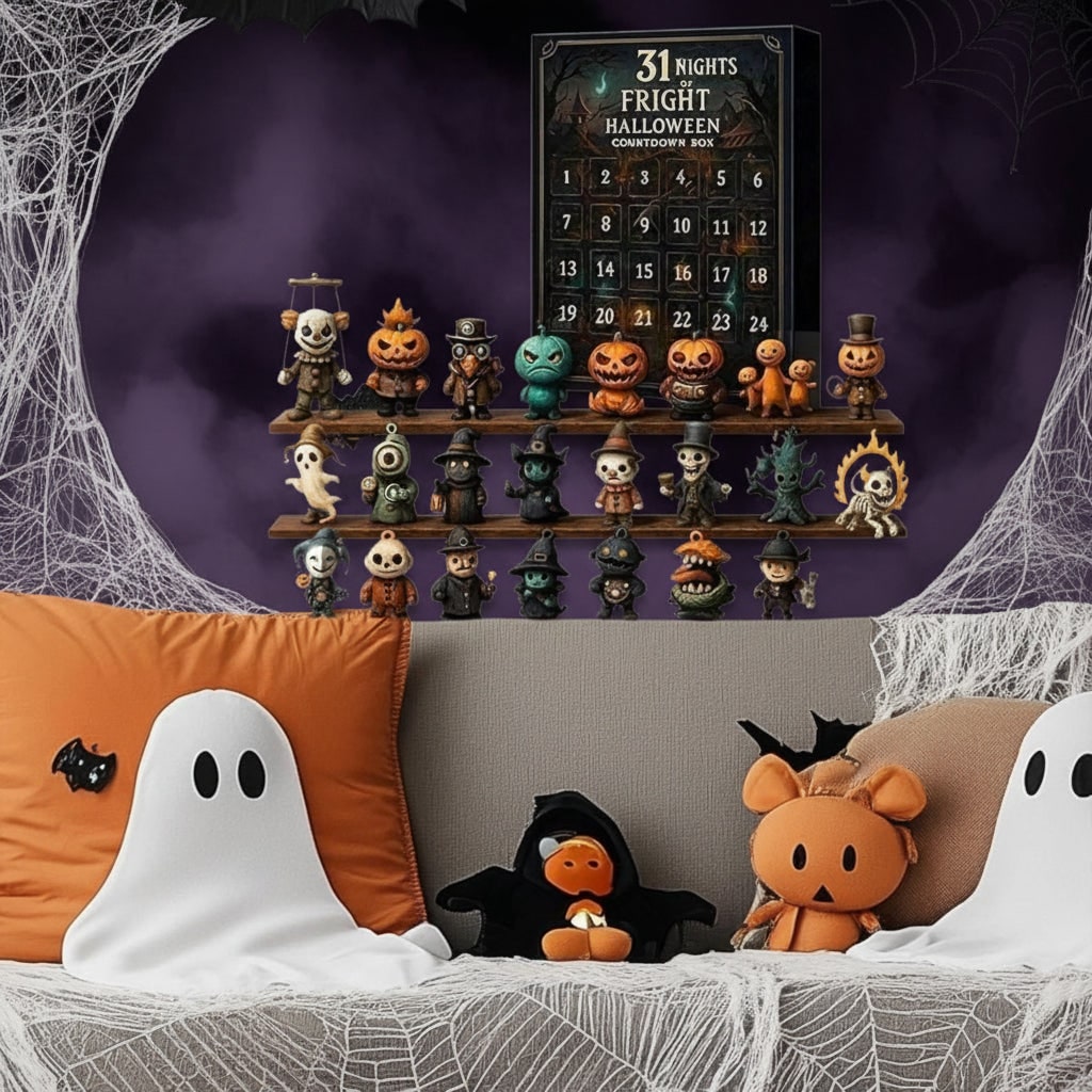 Halloween Advent Calendar Countdown with Collectible Toy Figurines