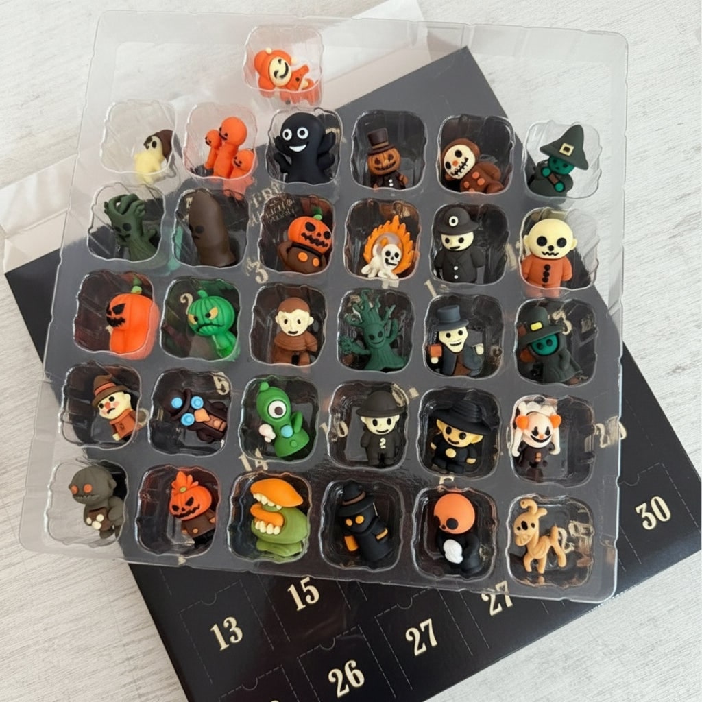 Halloween Advent Calendar Countdown with Collectible Toy Figurines