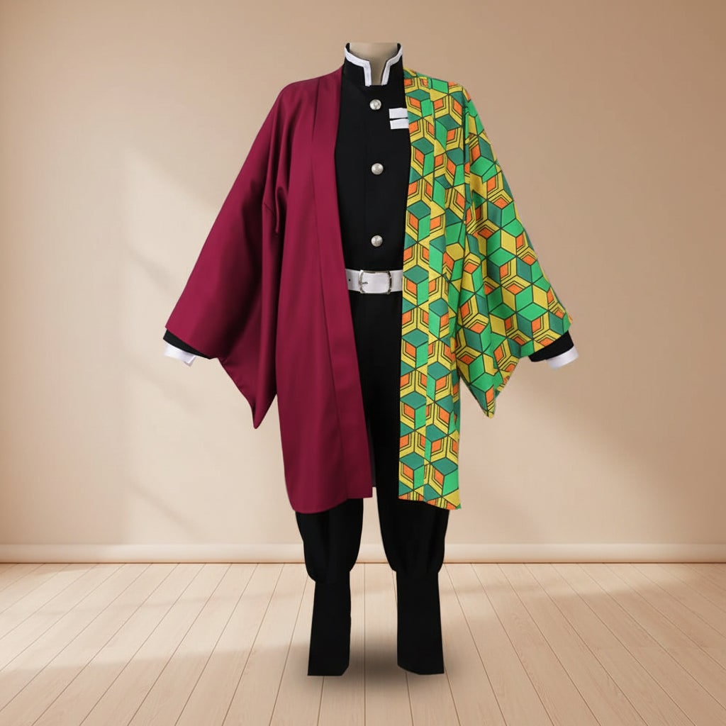 Halloween Anime Cosplay Costume and Outfits with Haori Jacket and Fox for Character Party