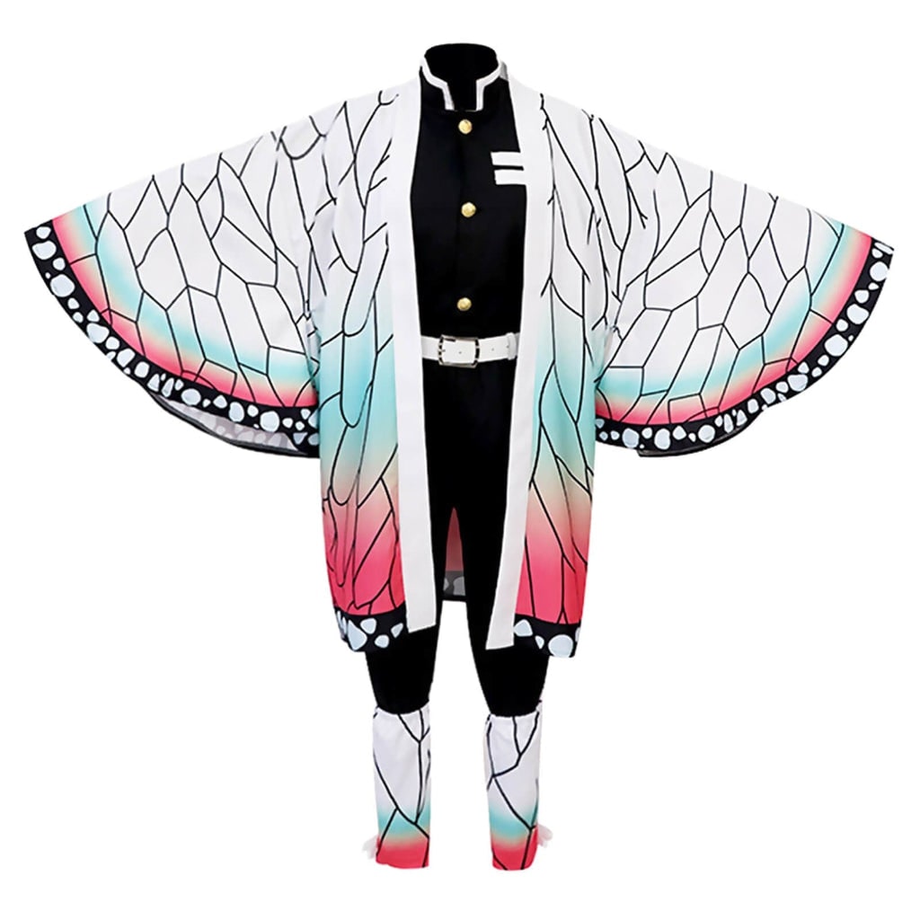 Halloween Anime Cosplay Costume with Butterfly Kimono Jacket and Accessories Set