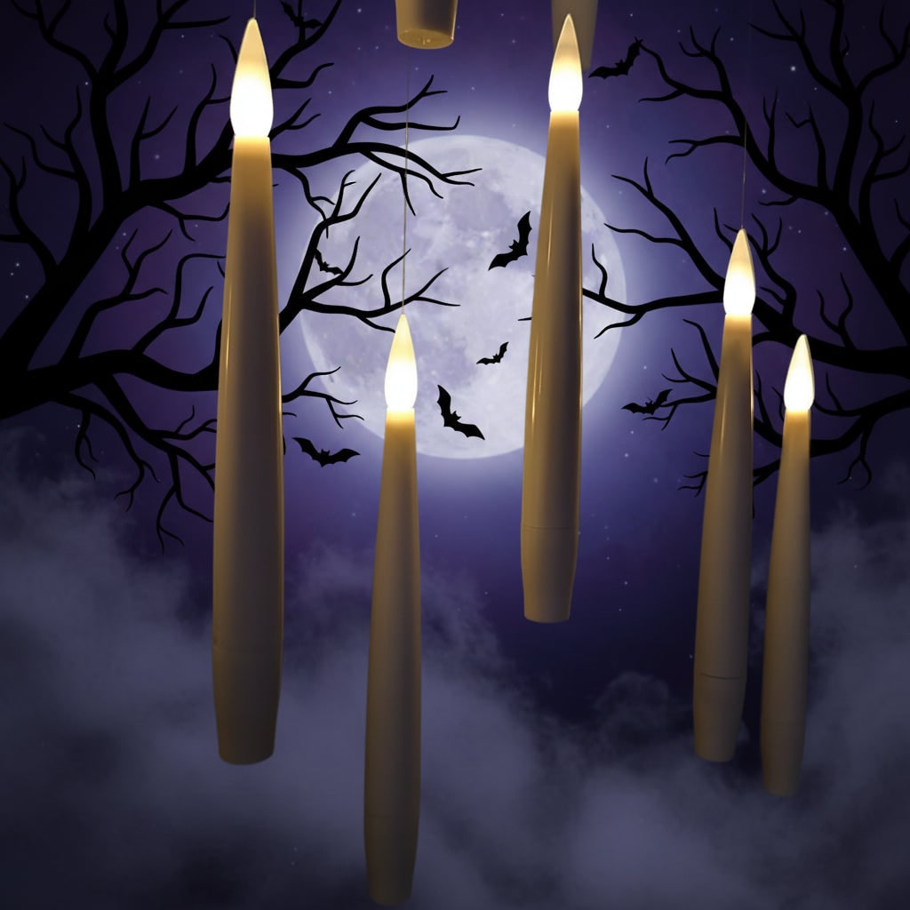 Halloween Battery Operated LED Flameless Floating Candles with Remote Control