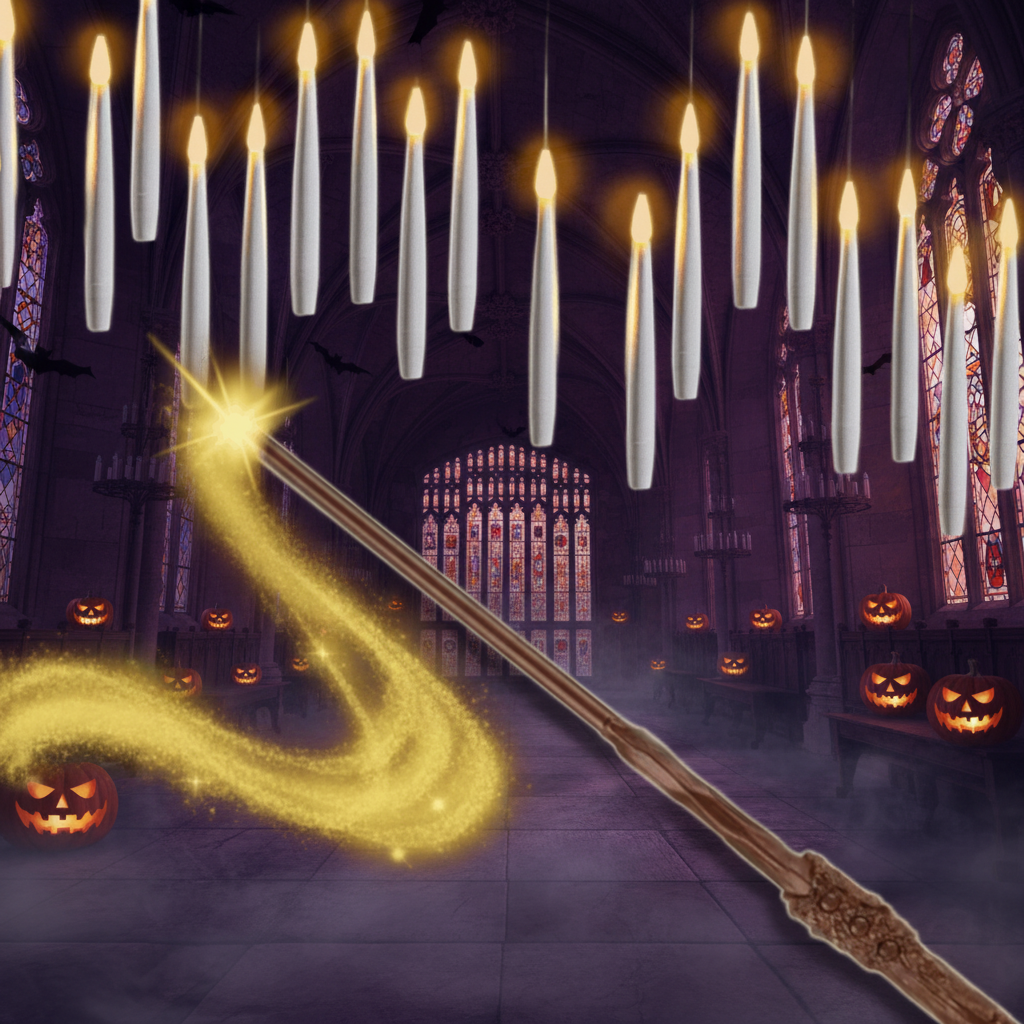 Halloween Battery Operated LED Flameless Floating Candles with Remote Control