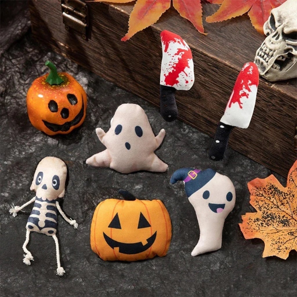 Halloween Cat Toys with Plush Interactive Play and Catnip Stuffed Design