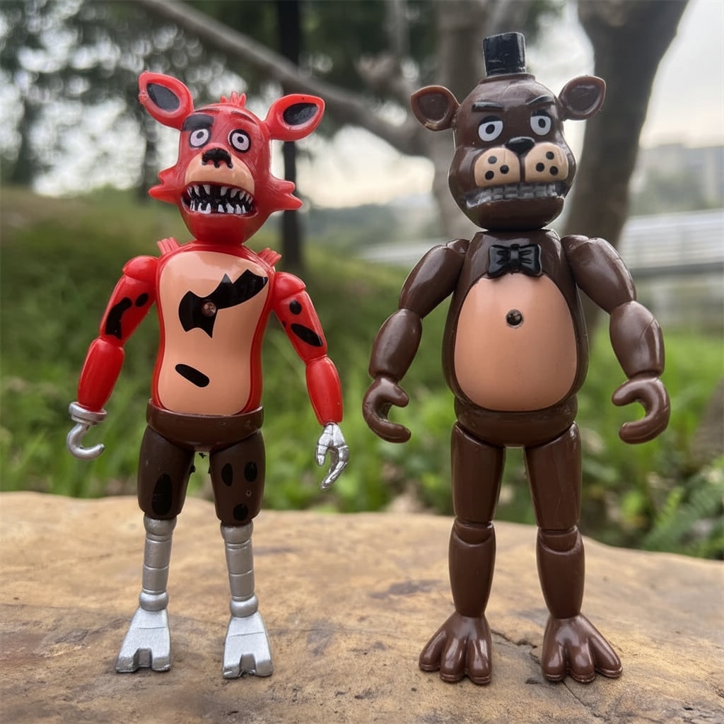 Halloween Collectible Action Figures Set with Light-Up Chest and Articulated Limbs