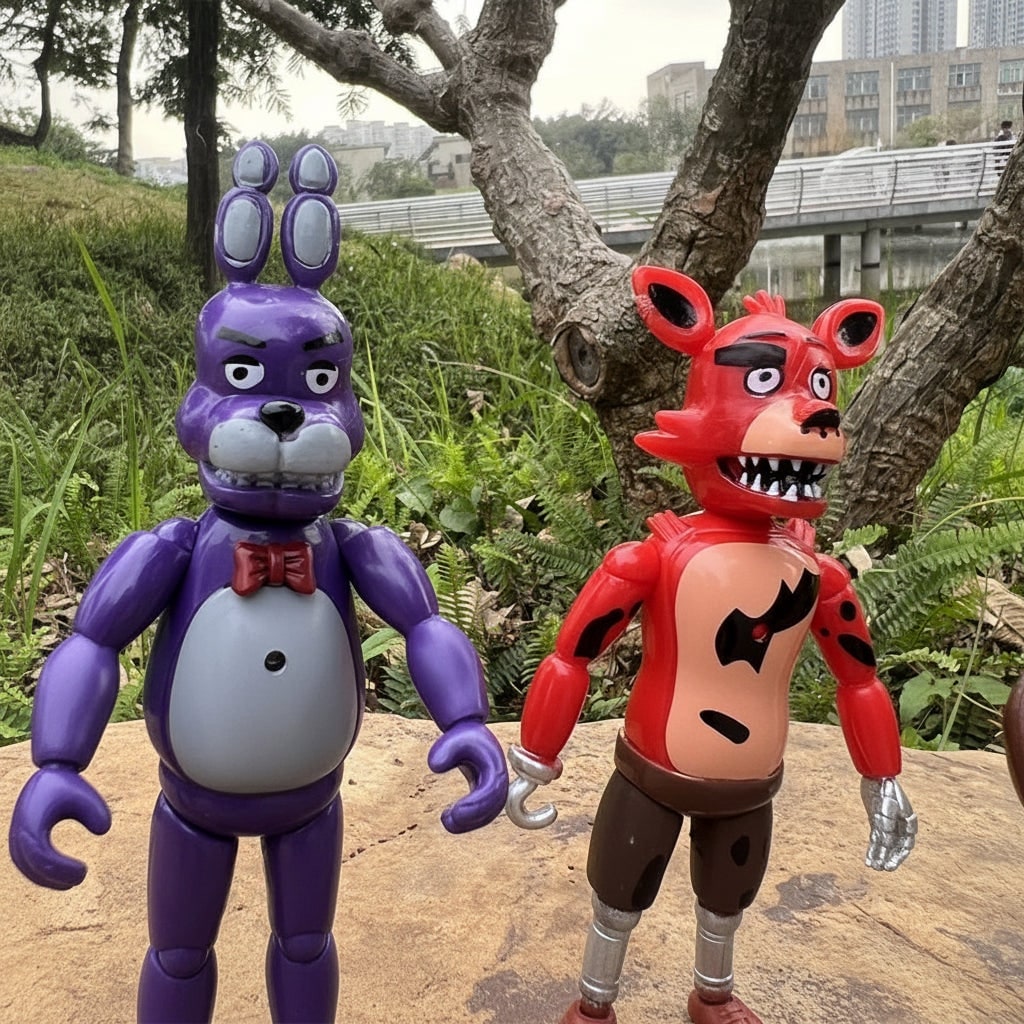 Halloween Collectible Action Figures Set with Light-Up Chest and Articulated Limbs