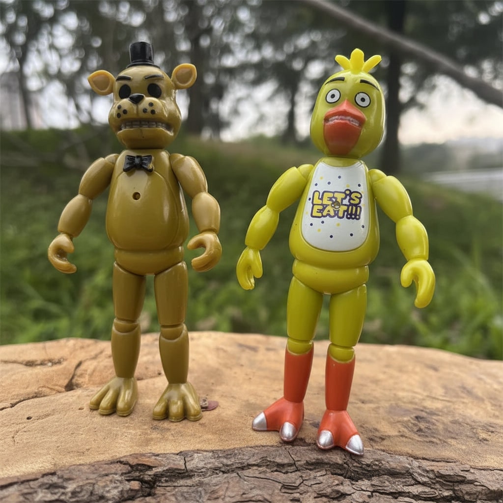 Halloween Collectible Action Figures Set with Light-Up Chest and Articulated Limbs