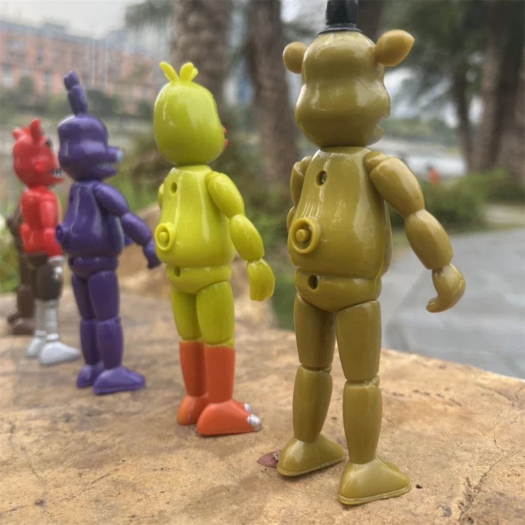 Halloween Collectible Action Figures Set with Light-Up Chest and Articulated Limbs