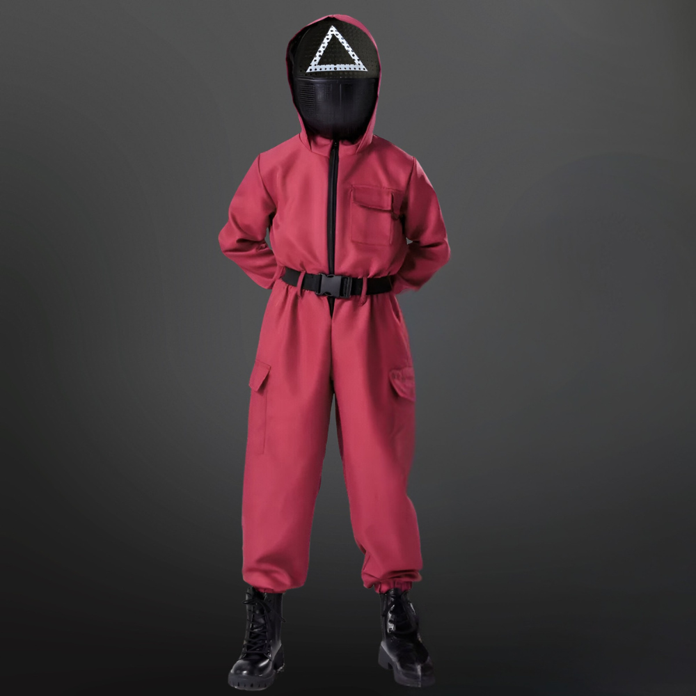 Halloween Cosplay Costume Police Officer Jumpsuit with Mask and Accessory Set