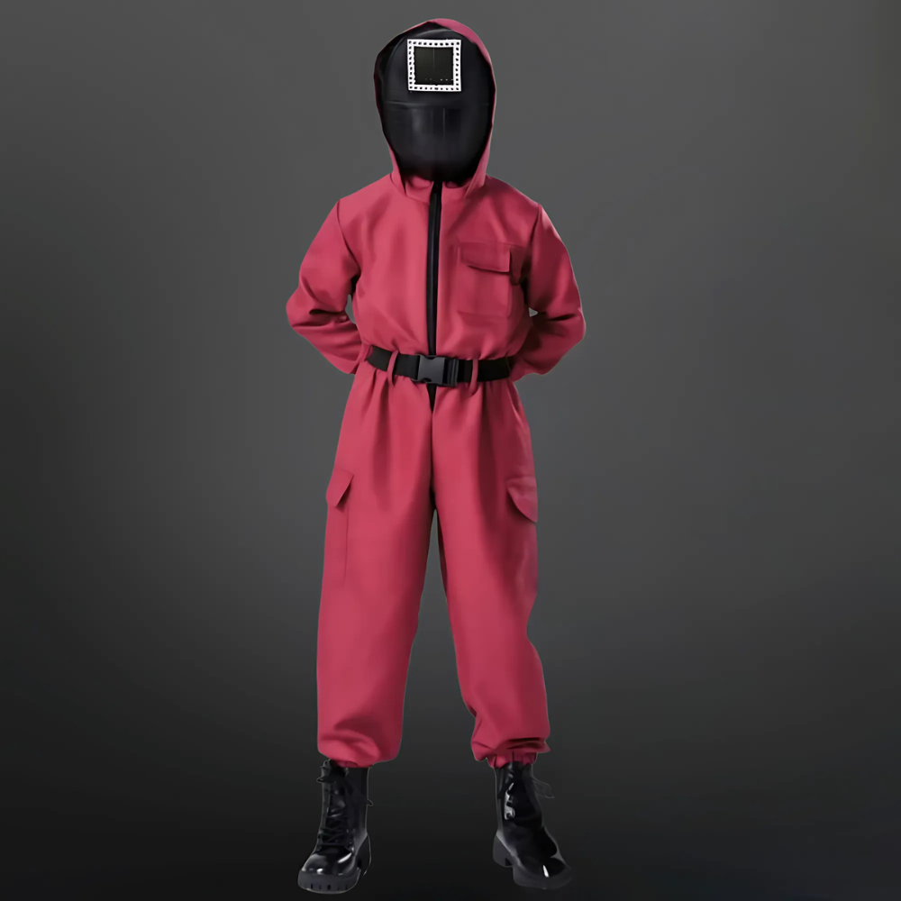 Halloween Cosplay Costume Police Officer Jumpsuit with Mask and Accessory Set