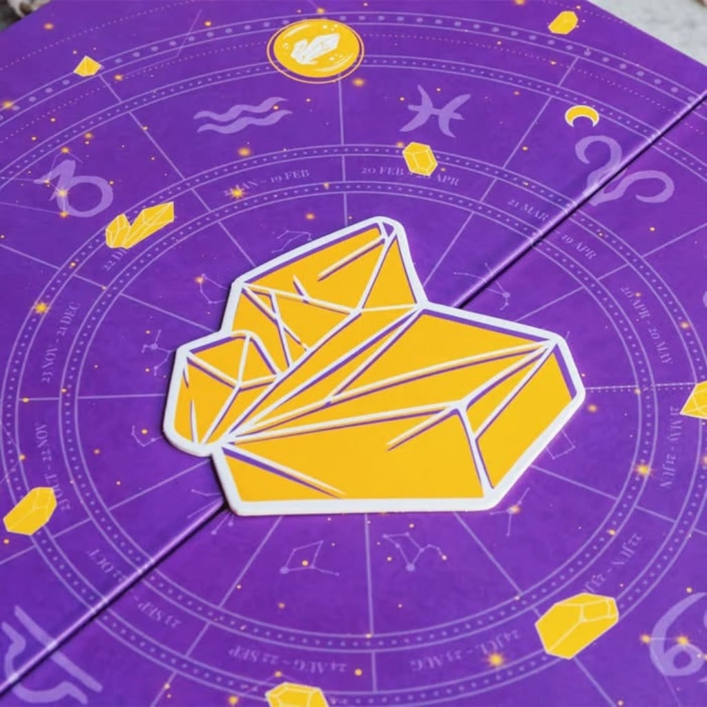 Halloween Crystal Advent Calendar with Gemstones and Zodiac Decorations