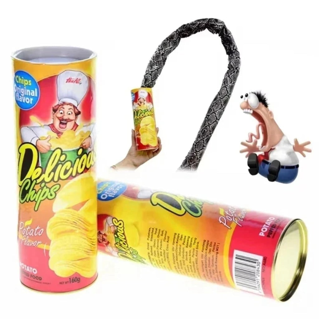 Halloween Fake Prank Snake in Can Gag Toy with Spring-Loaded Pop-Out Action