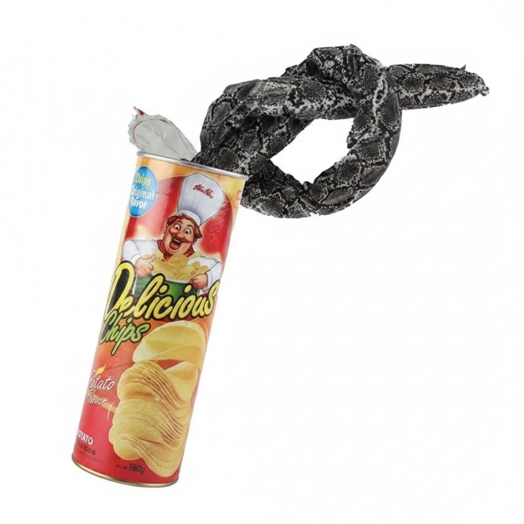 Halloween Fake Prank Snake in Can Gag Toy with Spring-Loaded Pop-Out Action