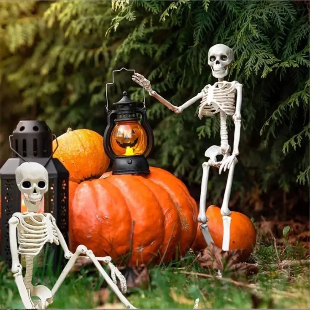 Halloween Giant Poseable Skeleton Decoration for Outdoor Party and Haunted House Display