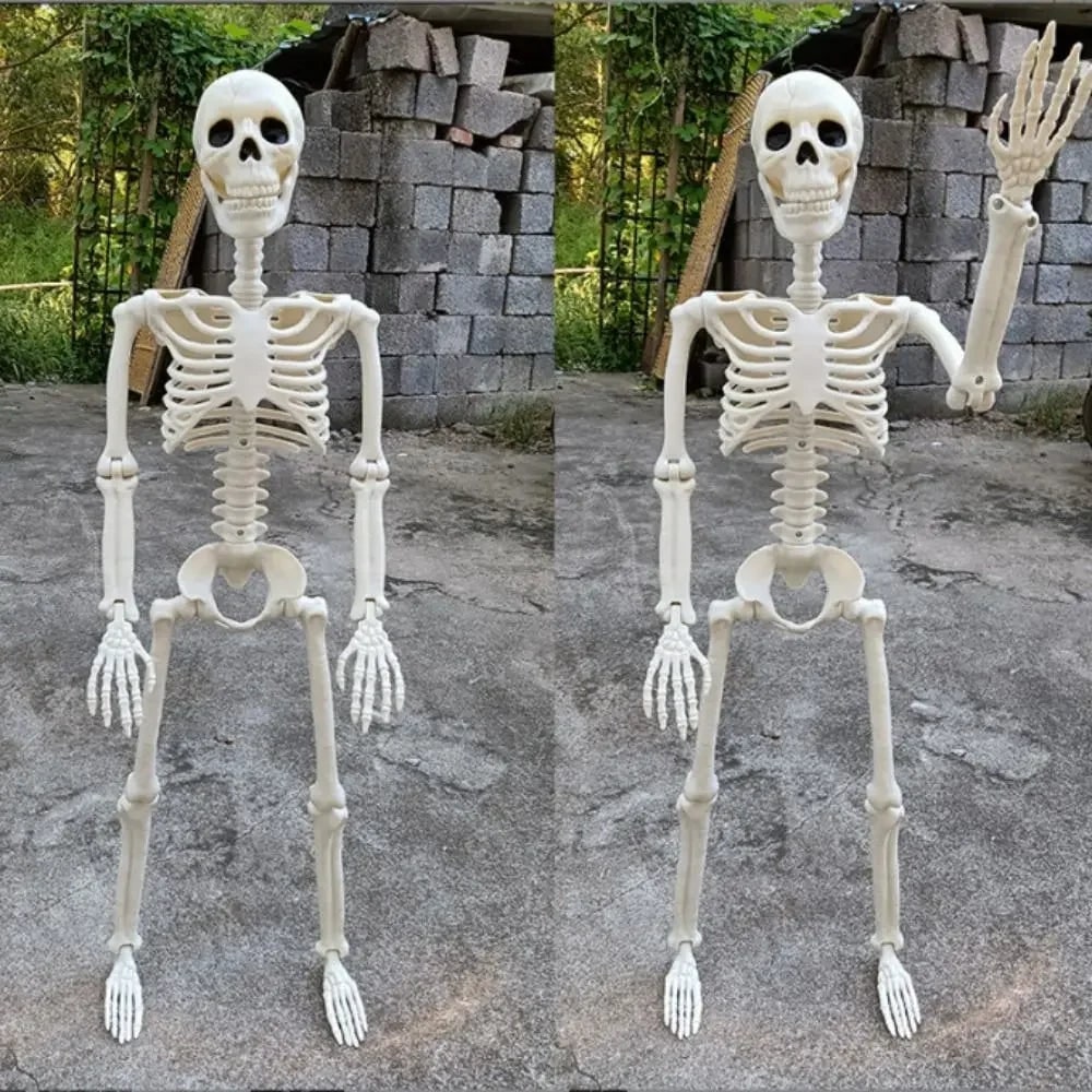 Halloween Giant Poseable Skeleton Decoration for Outdoor Party and Haunted House Display