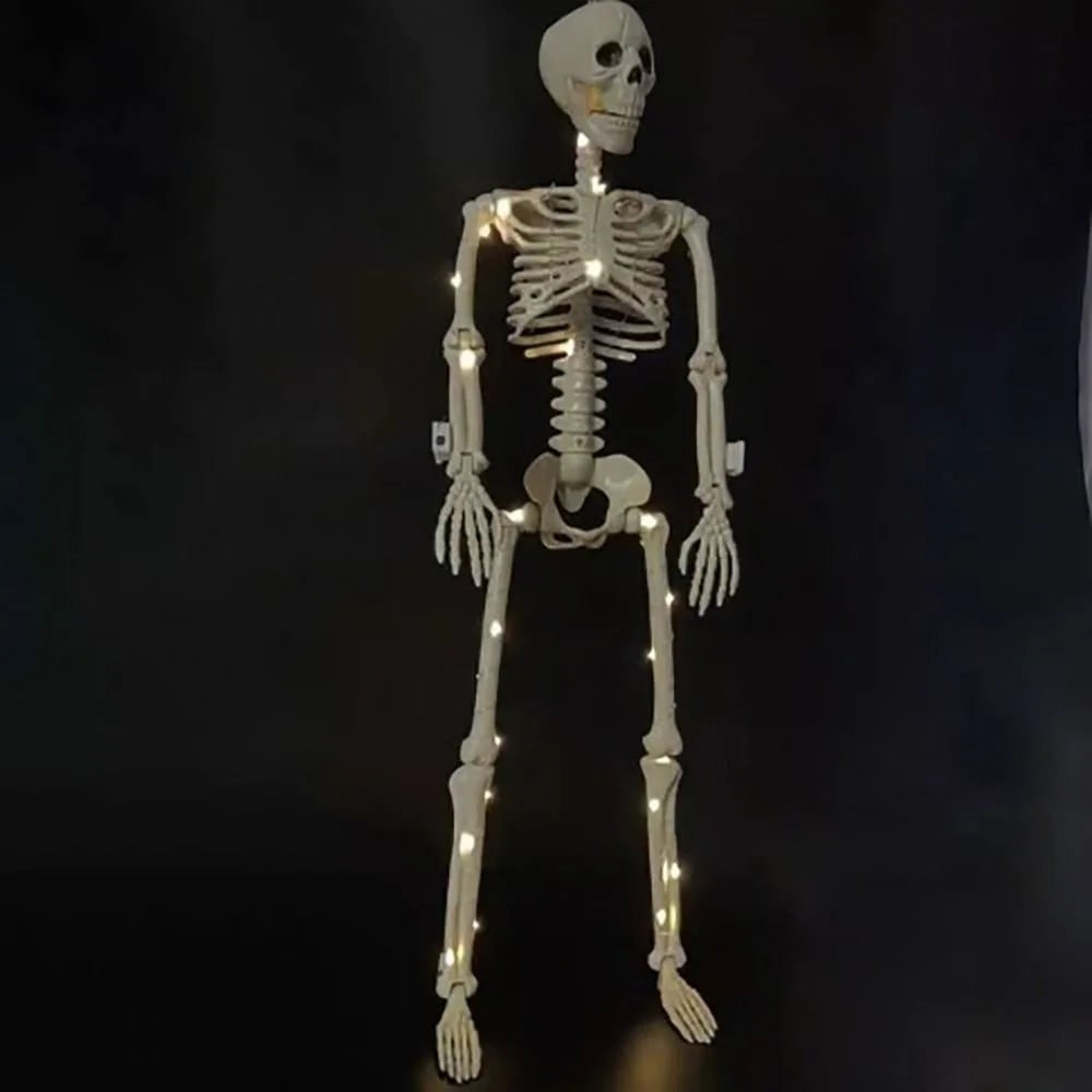 Halloween Giant Poseable Skeleton Decoration for Outdoor Party and Haunted House Display