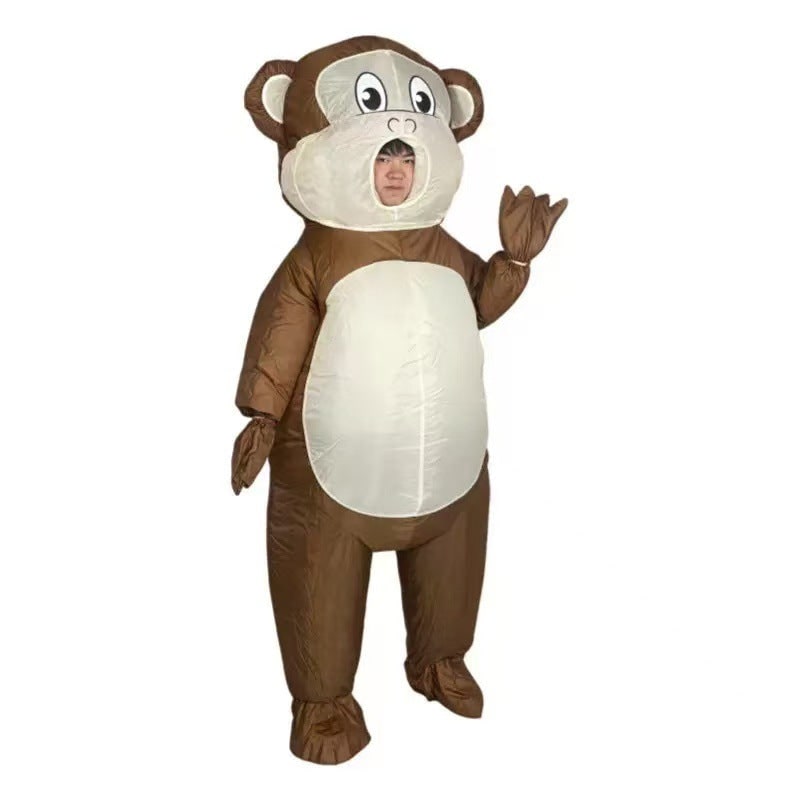 Halloween Inflatable Costume Full Body Animal Suit with Mesh Face Window