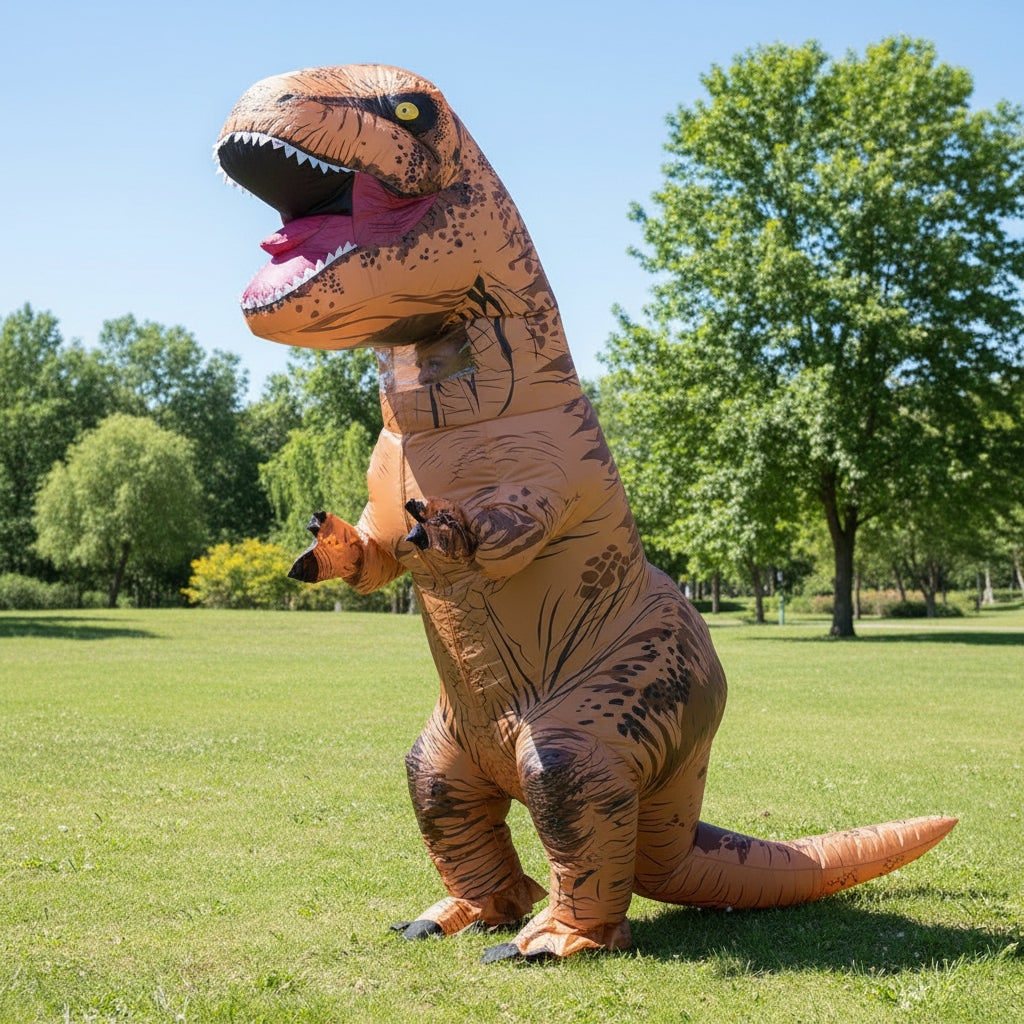 Halloween Inflatable Dinosaur Costume T-Rex Outfit with Battery Operated Fan for Party