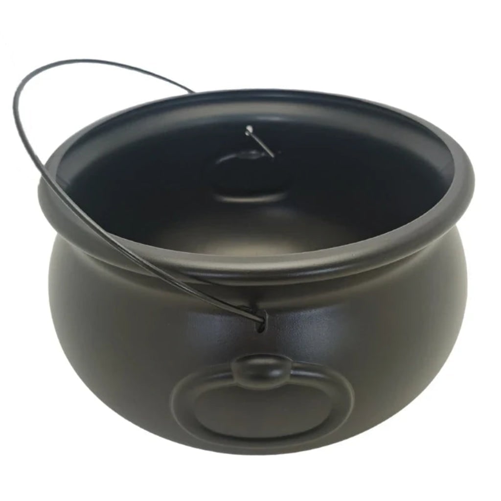 Halloween Plastic Witches Cauldron Large Black Decoration for Trick or Treat Party