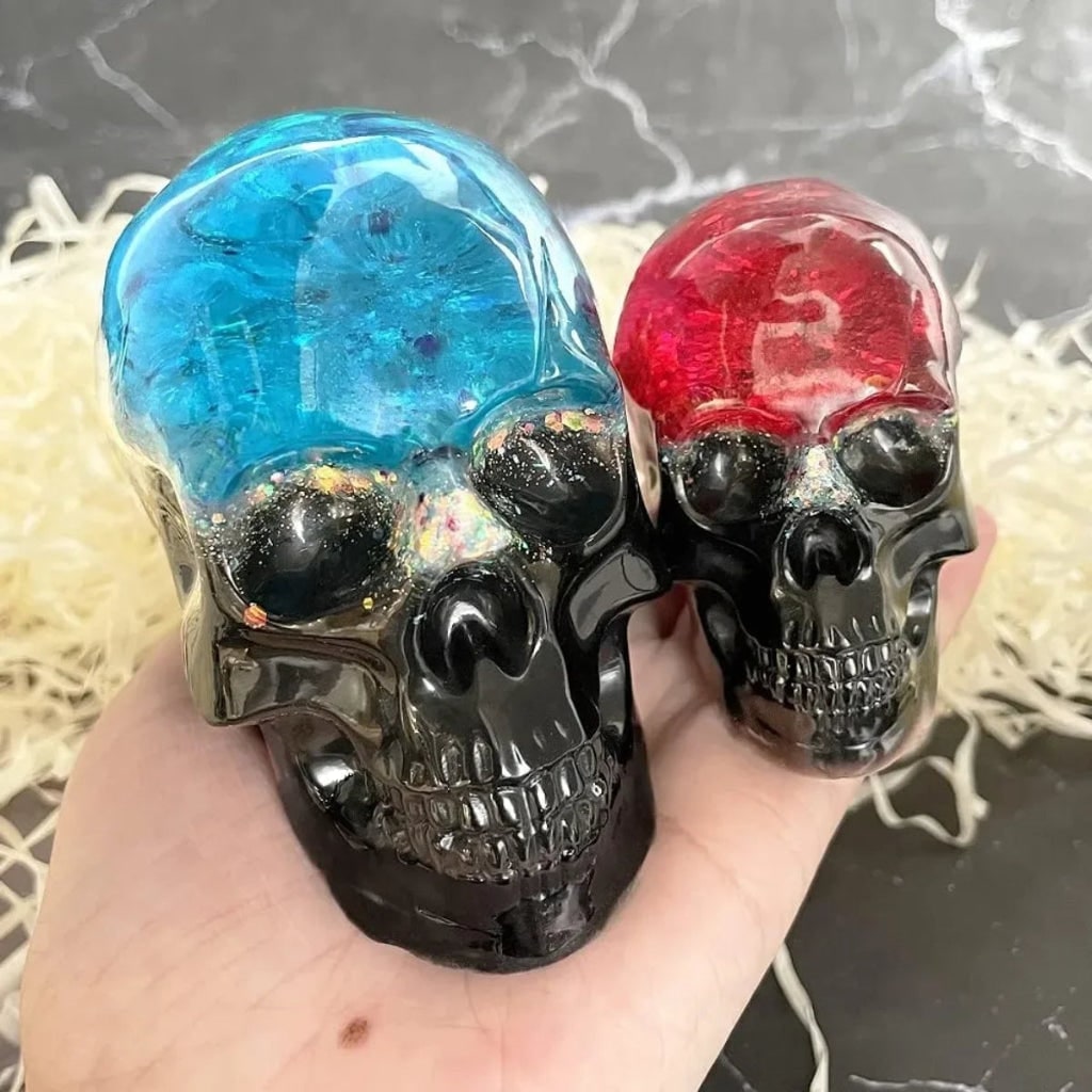 Halloween Silicone Molds for Resin and Candle Making Skull Casting Kit with 3 Sizes