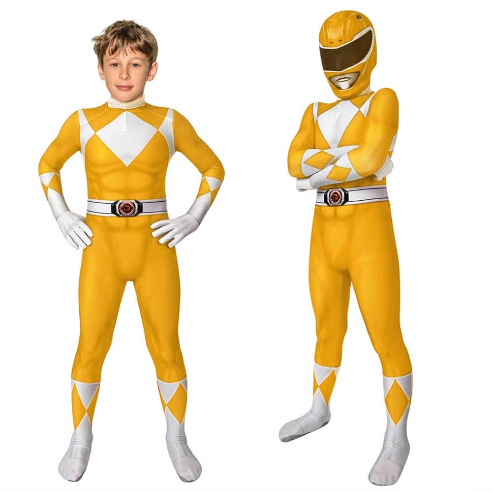 Halloween Superhero Park Ranger Costume Jumpsuit with Mask and Gloves for Dress Up Party