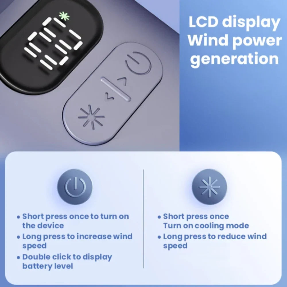 Handheld Fan | USB Rechargeable & Stepless 1-100 Speeds