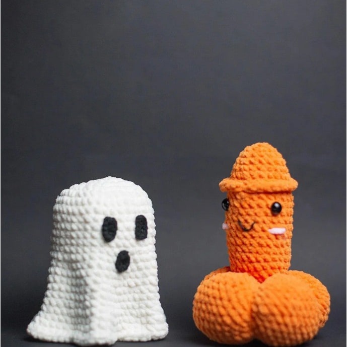 Handmade Crocheted Novelty Gag Gift with Safety Eyes and Stitched Details