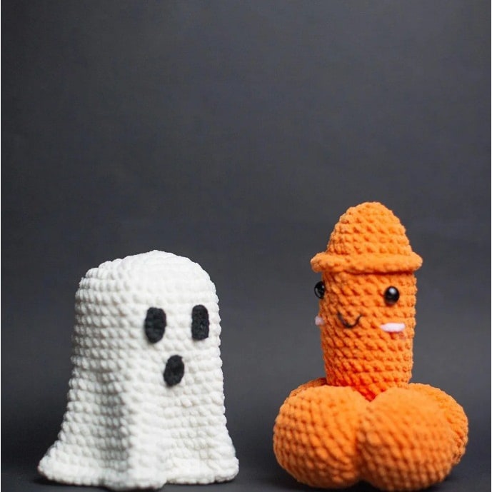 Handmade Crocheted Novelty Gag Gift with Safety Eyes and Stitched Details