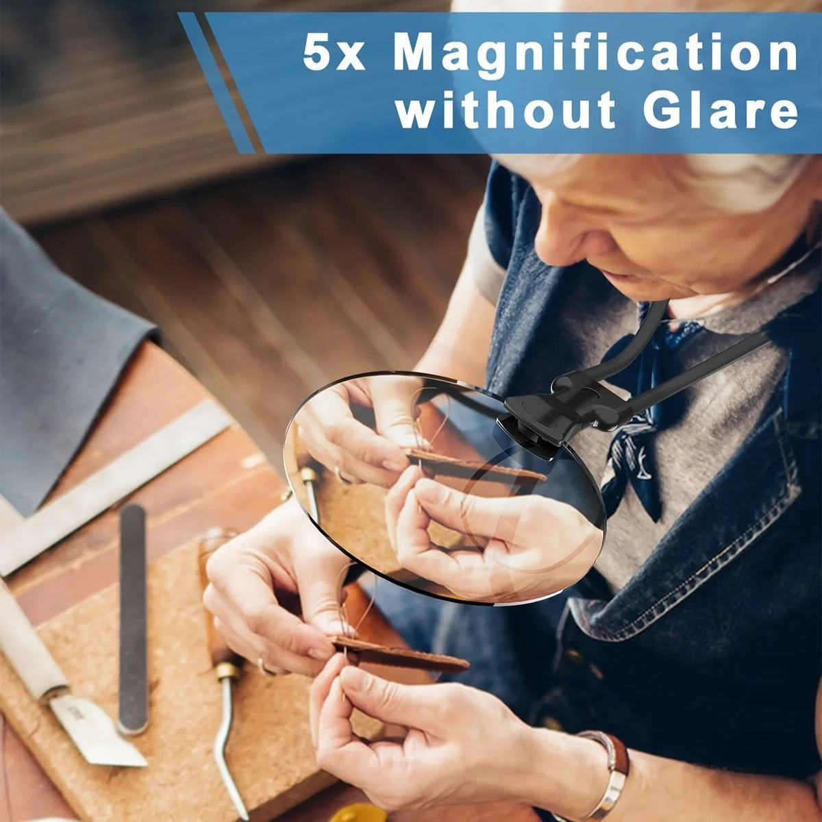 Hanging Magnifier | Large 108mm Lens & Hands-Free Neckband