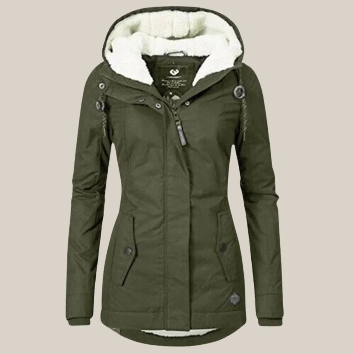 Harper - Women's Zip-Front Puffer Jacket with Sherpa-Lined Hood