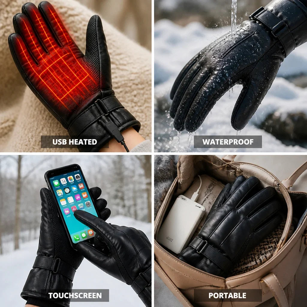 Heated Gloves | USB-Rechargeable & Waterproof | Women's