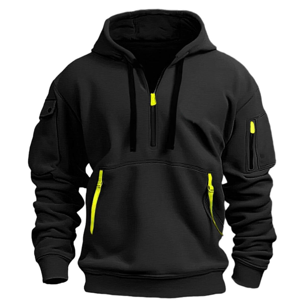 David | Men's Tactical Zip Up Hoodie Sweatshirt Multi Pocket