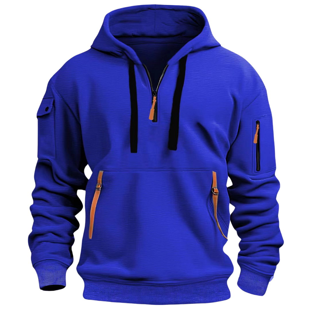 David | Men's Tactical Zip Up Hoodie Sweatshirt Multi Pocket