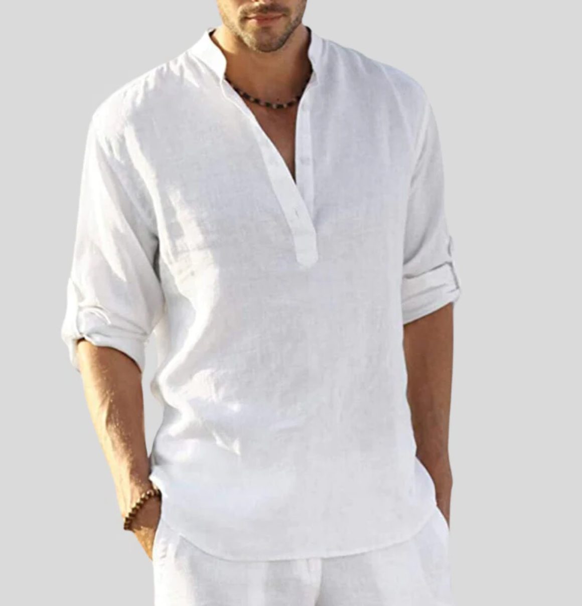 Henley Long Sleeve Shirt for Men