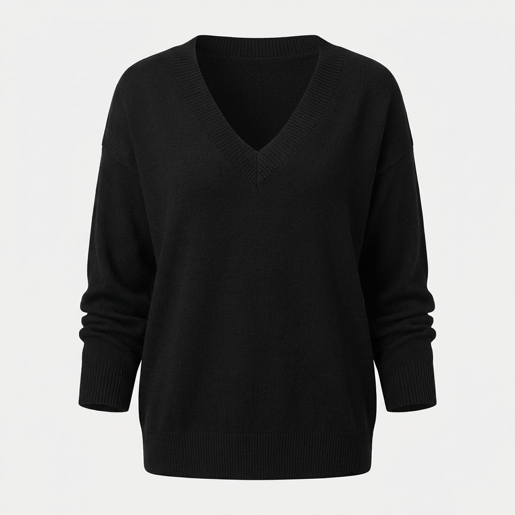 Herbst - Elegant and warm V-neck sweater