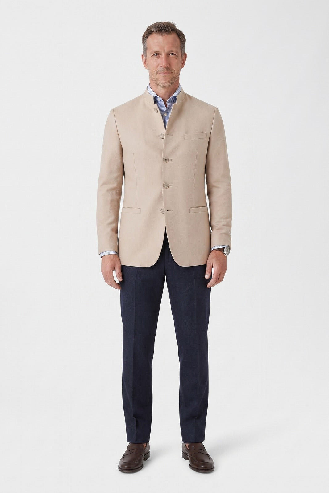 Men's Waist Coat | Tailored Nehru Collar Blazer