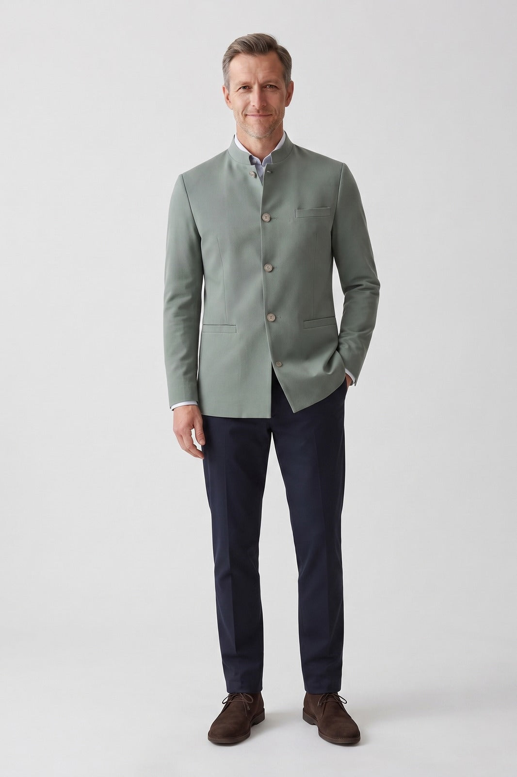 Men's Waist Coat | Tailored Nehru Collar Blazer