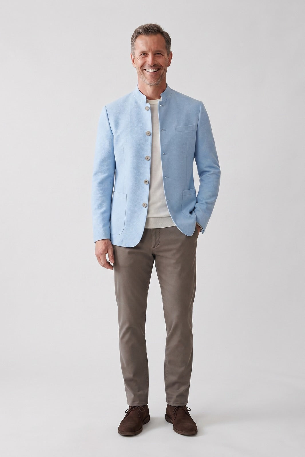 Men's Waist Coat | Tailored Nehru Collar Blazer