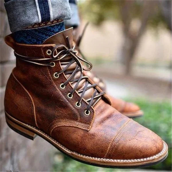 Men's Leather Lace-Up Boots | Heritage Style