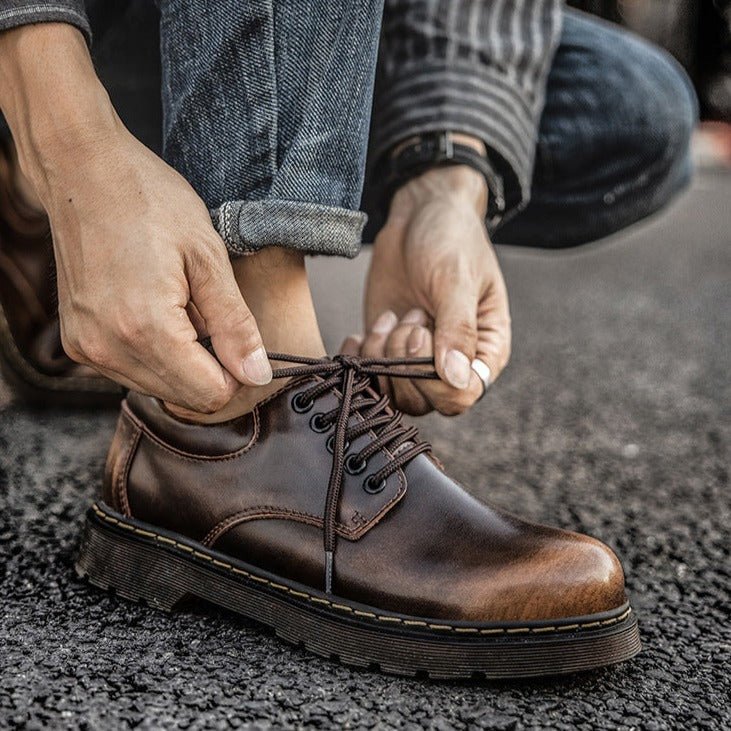 Men's Chunky Derby Shoes | Lace-Up Leather-Look