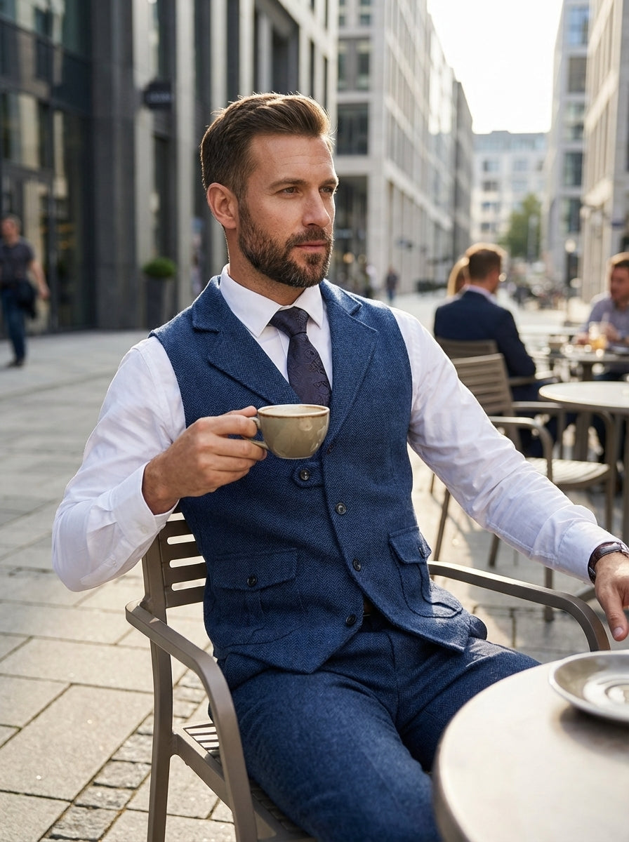 Men's Formal Waistcoat | Tailored Vest for Wedding & Smart Occasions